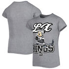 Girls Youth Heather Gray Los Angeles Kings Mickey Mouse Go Team Go T-Shirt