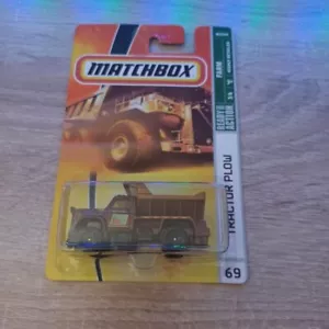 Matchbox 1/64 Diecast Farm Brown Tractor Plow - Picture 1 of 3
