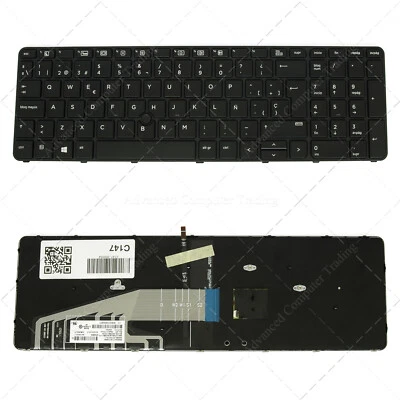 Teclado para portátil HP Probook 450 G3 450 G4 Black (Frame, Backlit) - Imagen 1 de 4