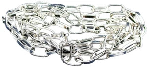 13x7 Steel Silverplated 3 Feet Foot Enlongated Oval Chain TFCC3/102323 - Picture 1 of 2