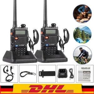 2X Radiotelefony Walkie Talkie Radiotelefony Zestaw radiotelefonów ręcznych Baofeng UV-5R - Zdjęcie 1 z 13