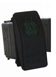 Dragonfire Racing On/Off Rocker Switch-Green Light for 2013 Polaris Ranger RZR - Image 1 of 2