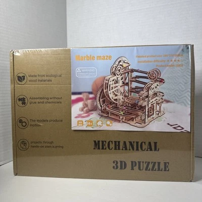 3D 木制拼图大理石跑套装 - 机械模型套件 — 第 1/4 张图片