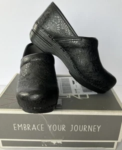 Dansko XP Womens Clog US Size 7.5-8 Black Tooled Leather Floral EU Size 38 - Bild 1 von 24