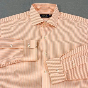 Polo Ralph Lauren Button Shirt Mens 16 1/2 42 L Pink Striped Dress Long Sleeve - Bild 1 von 9