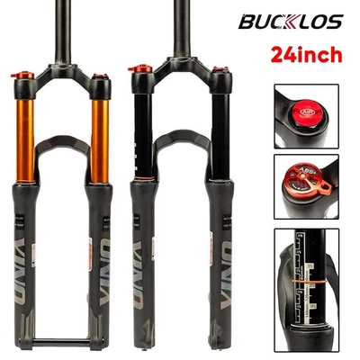 MTB 24" Falten Luftfedergabel 120mm Federweg 9mm QR/100*15mm Steckachse Fahrrad - Bild 1 von 4