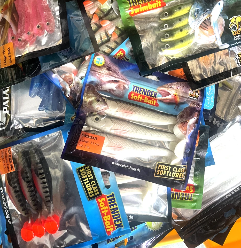 Gummifische Gummifisch Kunstköder Gummiköder Hecht Zander Barsch Köder Raubfisch - Bild 1 von 1