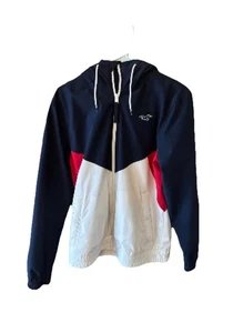 XS Hollister isolierte Frühjahr/Herbst Jacke rot weiß und blau Vintage (H4) - Bild 1 von 2