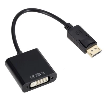 Displayport DP To DVI Converter Video Adapter Cable For Monitor HDTV ProjectorPC - Image 1 of 4