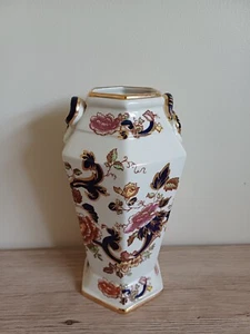 Masons Mandalay Hexagonal Snake Vase - 8.75 inch High - Perfect & Rare - Picture 1 of 8
