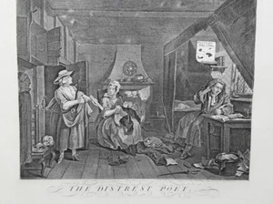 "William Hogarth" The Distrest Poet Heath ed - Picture 1 of 3