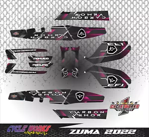 Kits de calcomanías gráficas de armadura de carbono Yamaha Zuma Chuma para 2022 - 2024 FR2 - Imagen 1 de 1