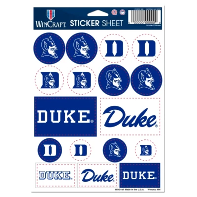 WINCRAFT Duke Blue Devils Vinyl Die-Cut Sticker Set / Decal Sheet *Free Shipping