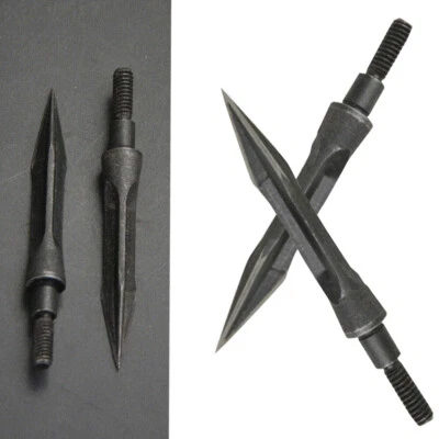 3 Archery  Blade Broadheads 112gr Screw-in Arrowheads Points Tips Target Hunting - Image 1 of 4