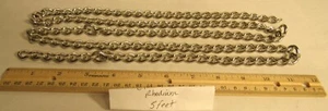 Cadena de acero aplanada grande, rodio, 5 pies, CH116 - al por menor $57.50 - VENTA - Imagen 1 de 6
