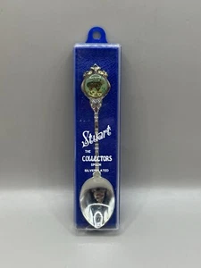 Stuart der Sammler versilberter Löffel Vintage Isle of Man mit Katzen Design - Bild 1 von 3