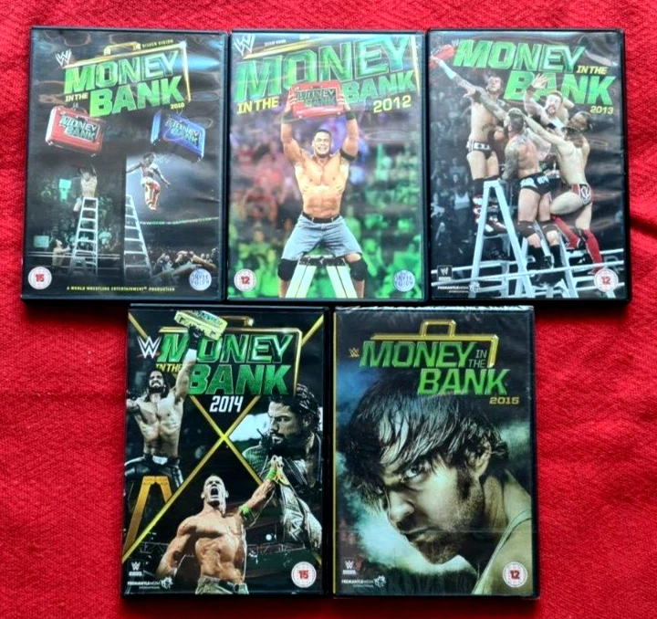 Money in the Bank x 5 DVD   2010, 2012, 2013, 2014, 2015 - Image 1 of 1