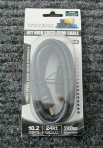 Xtreme HDMI Cable 6' 1.8m 1080P 3D Return Audio New Unopened Packaging - Picture 1 of 3