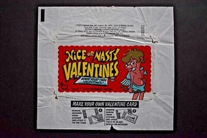 1971 TOPPS *NICE OR NASTY VALENTINES* WAX WRAPPER (make your own valentine) HTF - Bild 1 von 2