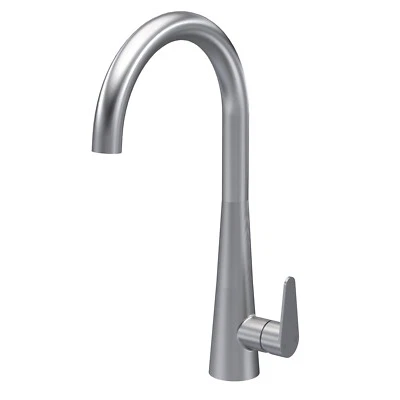 Nuie Samir Brushed Nickel Mono Kitchen Sink Mixer Swivel Tap Single Lever Handle - Image 1 of 4