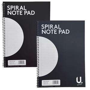 Almohadilla de notas en espiral A4 escuela/trabajo/oficina 80 páginas forradas (20x28) - Imagen 1 de 5