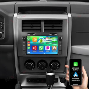 2+64G Android 15 Carplay Car Stereo Radio GPS Navi BT For Jeep Liberty 2008-2011 - Picture 1 of 21