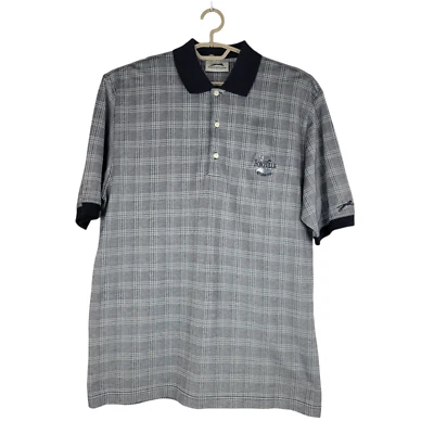 Camisa de golf Slazenger para hombre a cuadros Fox Hills azul 100 % algodón S/S grande $78 nueva con etiquetas  Foto 1 de 4