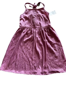 Oshkosh B'gosh Mädchen Crinkle Gaze Kleid rosa Sommer Strand Slip Neu mit Etikett Größe 8 - Bild 1 von 10