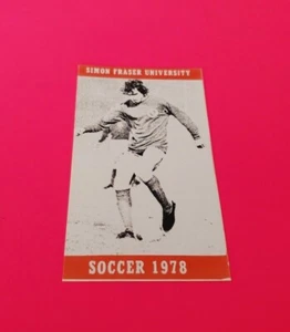 1978 Canadian University Soccer Simon Fraser Pocket Schedule - Picture 1 of 2
