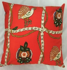 Beautiful African Wax Fabric 16"x16" Pillows w/ Zipper, Colorful Rooster Design - Picture 1 of 7
