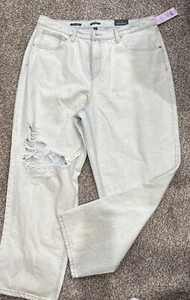 Jeans dritti relaxed Wild Fable High Rise anni 90 taglia 17 - 30" cuciture interne antistress - Foto 1 di 11