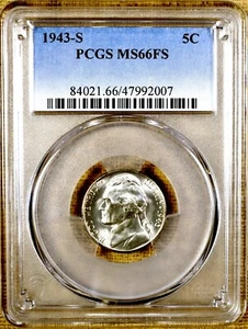 1943-S PCGS MS66FS Jefferson Nickel (007) - Picture 1 of 2