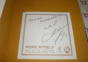 ALICIA KEYS SIGNED MORE MYSELF 1ST EDITION HC BOOK AUTO COA AS I AM GIRL ON FIRE - Picture 1 of 7