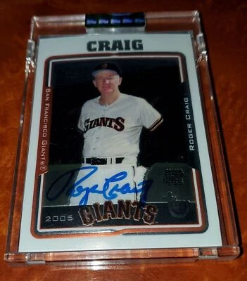 2005 Topps Archives Roger Craig Giants 1962 Mets Certified Authentic Auto Card - Image 1 of 2