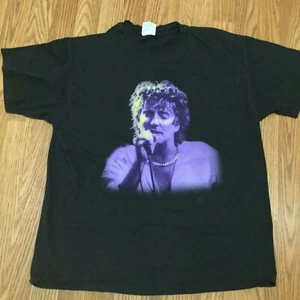 Vintage 90s Hanes Ultraweight Black Rod Stewart Unplugged and more T-Shirt Men XL - Bild 1 von 6