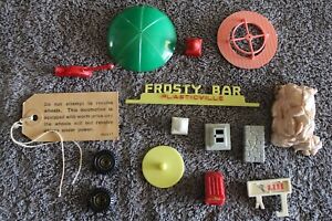  Vintage Plasticville Misc. Extra Parts Includes Factory Train Tag - NO RESERVE 