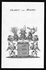 Approx. 1820 Dolfin Coat of Arms Nobility Copperplate Antique Print Heraldry