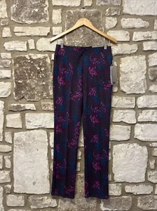 Soft Surroundings Sz S 6/8 Straight Full Leg Floral Ponte Pants Stretch NWT - Picture 1 of 8