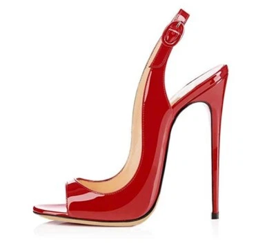 Women Round Toes Super High Heels Fashion Sandals Fish Mouth Stiletto High Heels - Image 1 of 4