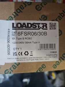 Crabtree Loadstar RCBO 6 Amperios 30mA B6 Tipo B 6A 6FSR06/30B NUEVO - Imagen 1 de 1