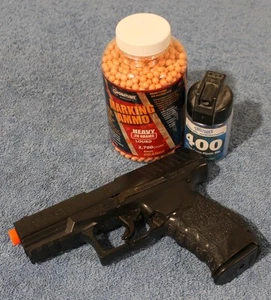 Umarex Carl Walther PPQ Airsoft 6mm Spring Action Pistol Two Bottles 6mm Pellets - Picture 1 of 10
