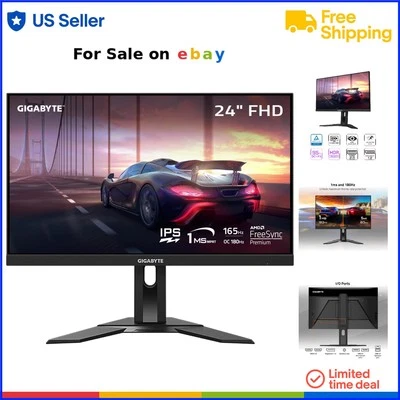 24 Inch Gaming Monitor 1080P SS IPS 1ms 165Hz HDR HDMI USB for Gaming - Image 1 of 4