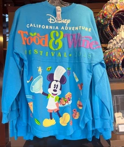 Disneyland DCA 2025 Essen und Wein Festival Spirit Trikot Erwachsene LG blau neu mit Etikett  - Bild 1 von 7