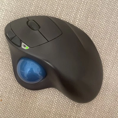 Logitech M570 Grey Wireless Blue Trackball Mouse (No Receiver/Dongle) Works - Image 1 of 4