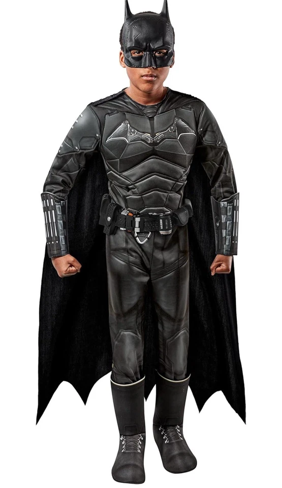 Batman Halloween Costume Padded Muscles Lights up w/Mask and Cape Rubies (MED)