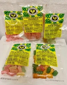 Hawaii SABOR ÚNICO Li Bing Gominolas SET 5 paquetes x 2,5 oz - Imagen 1 de 1