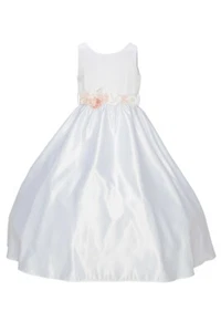 Vestido de primera comumion. First Communion dress. Cinto con Hermosas Flores - Picture 1 of 4