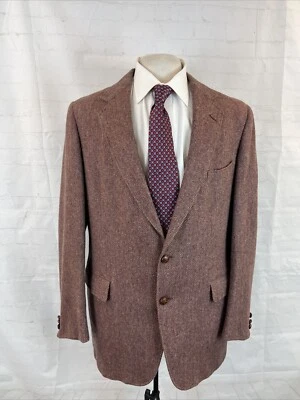 Blazer de lana OTOÑO/INVIERNO H Freeman & Son para hombre rojo borgoña espiga 44L $695 Foto 1 de 4