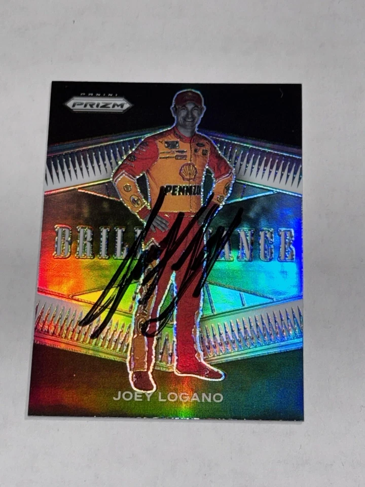 Joey Logano autographed 3-TIME NASCAR CHAMPION LEGEND card 2022 BRILLIANCE PRIZM - Image 1 of 1