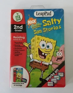 LeapFrog LeapPad Spongebob Squarepants Salty Sea Stories Storybook & Cartridge - Picture 1 of 3